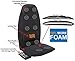 Relaxzen 10-Motor Massage Seat Cushion with Heat and Extra Foam, Black