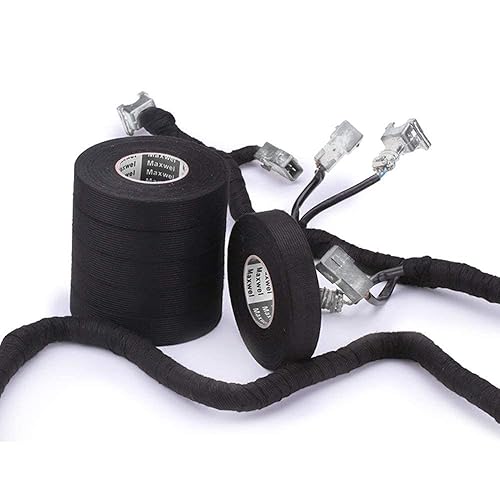 Miniatura 7 de Maxwel - Arnés de telar de alambre, cinta adhesiva de tela para arnés de cables eléctricos automotrices, amortiguación de ruido, a prueba de calor,