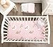 Precious Moments 2 Pack Baby Cradle Sheets - Fitted Set for Baby Girl; 100% Cotton Jersey Knit, Breathable and Soft Cradle Mattress Pad Cover; Pink, Yellow Girls Sheet and Solid Pink Sheet