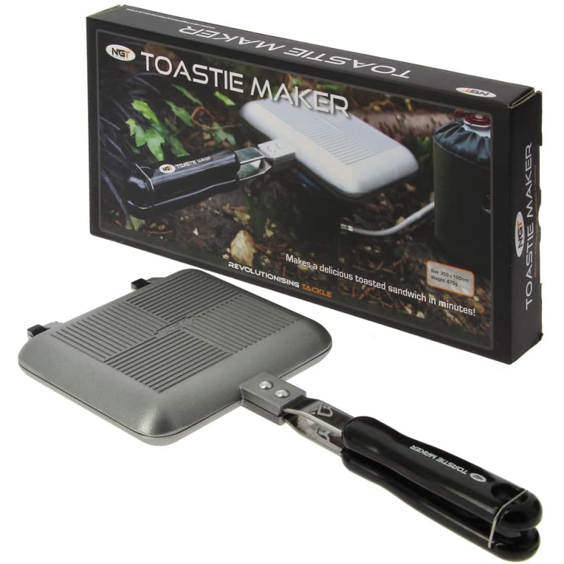 NGT GUN METAL TOASTIE MAKER BANKSIDE TOASTER CARP FISHING COOKING CAMPING TACKLE SAUSAGES BREAKFAST
