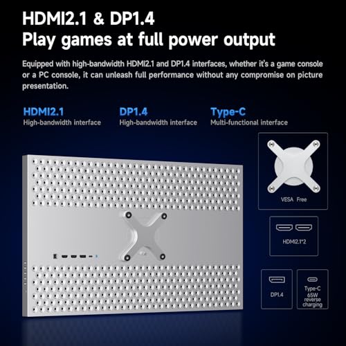 Image of 27 Inch 4K Computer Monitor, 144Hz Monitor Nano IPS 1ms, 99% DCI-P3 Color Gamut, 3000:1, Height Adjustable Stand, DP HDMI USB-C 65W for PC,PD2706Ultra