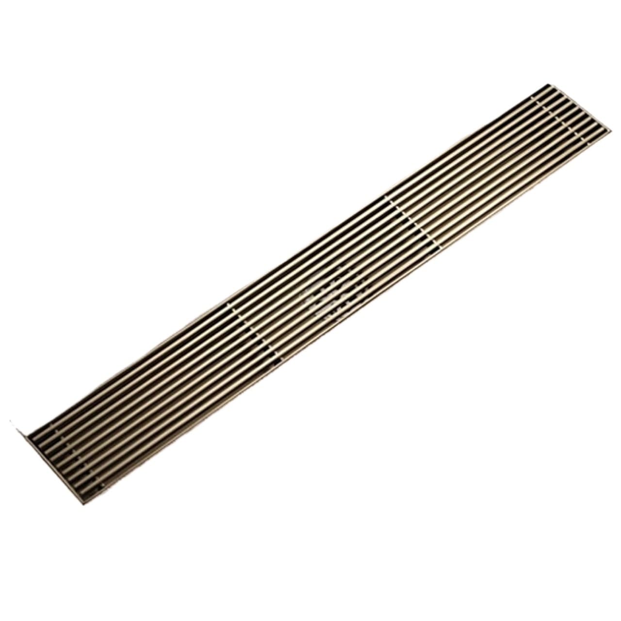Odpływ liniowy ze stali nierdzewnej 304 | Brąz 60x6,8cm do łazienki: drenaż z sitkiem do włosów