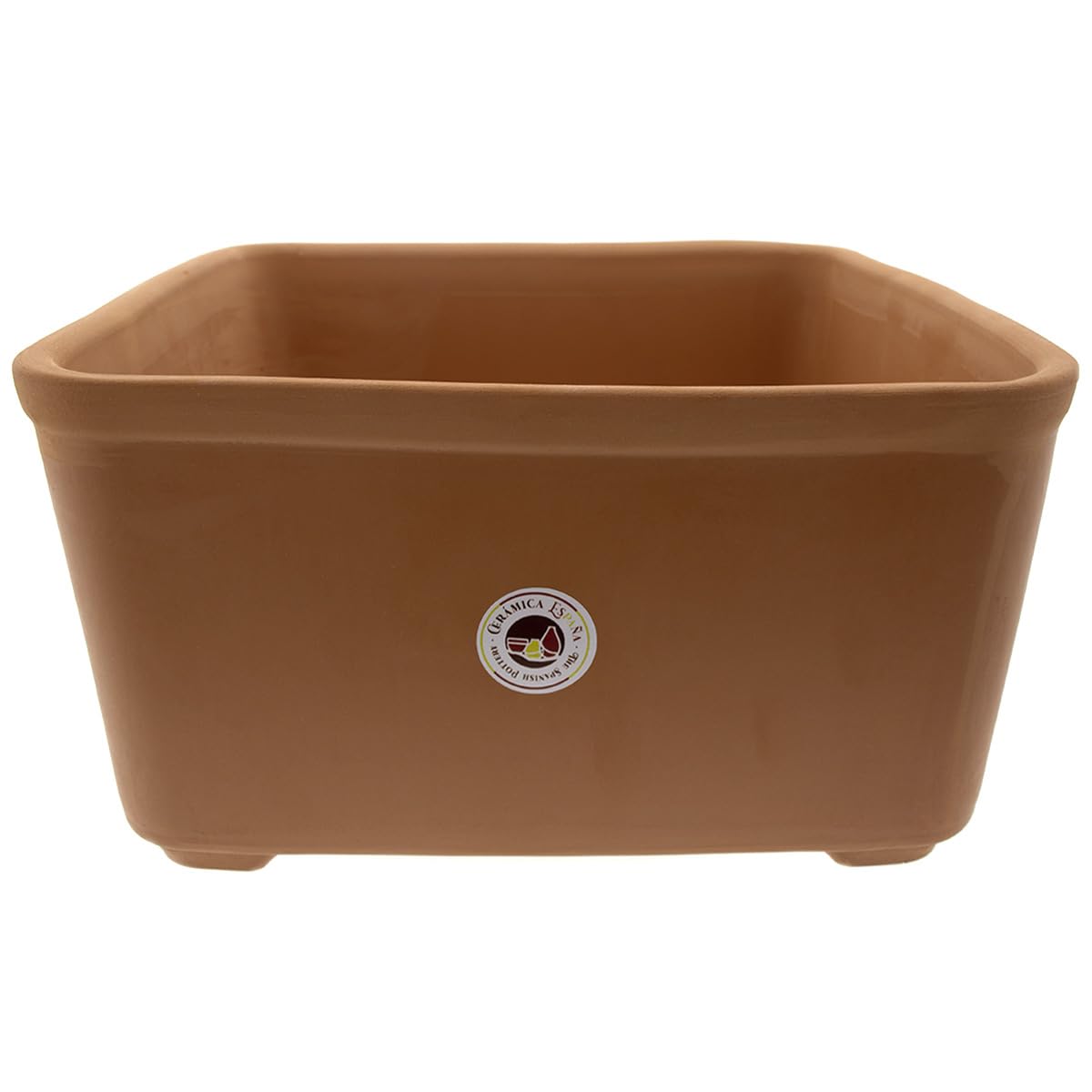 CERÁMICA ESPAÑA | Macetas bonsais | Maceteros para bonsais | Bonsai macetas | Maceta Bonsai Barro Rojo - Modelo J09 | 30x27x16.5 cm