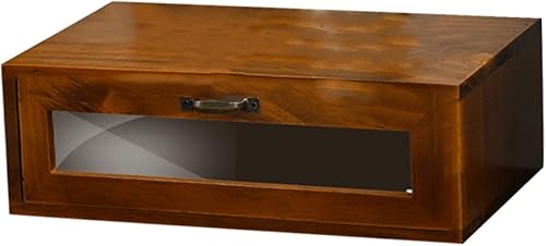 Miniatura 10 de Veemoon 1 estante de bambú para computadora en casa, monitor de almacenamiento de madera, organizador de elevación con cajones, cajón de TV para