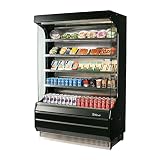 Turbo Air - 29" Black Vertical Open Display Merchandiser Ref...