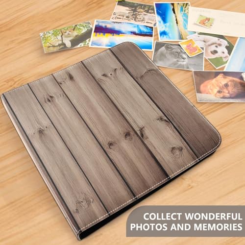 Álbum de Fotos Autoadhesivo DIY Scrapbook con Cubierta de Cuero PU, Anillero de 3 Argollas, 40 Páginas, 8x10 para Recuerdos miniatura 5