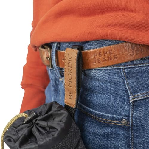 TRIXIE BE NORDIC Hunde Snacktasche - praktischer Leckerlibeutel für unterwegs - ø 10 × 14 cm schwarz, Futterbeutel zum Gassigehen - 32292, Bunt