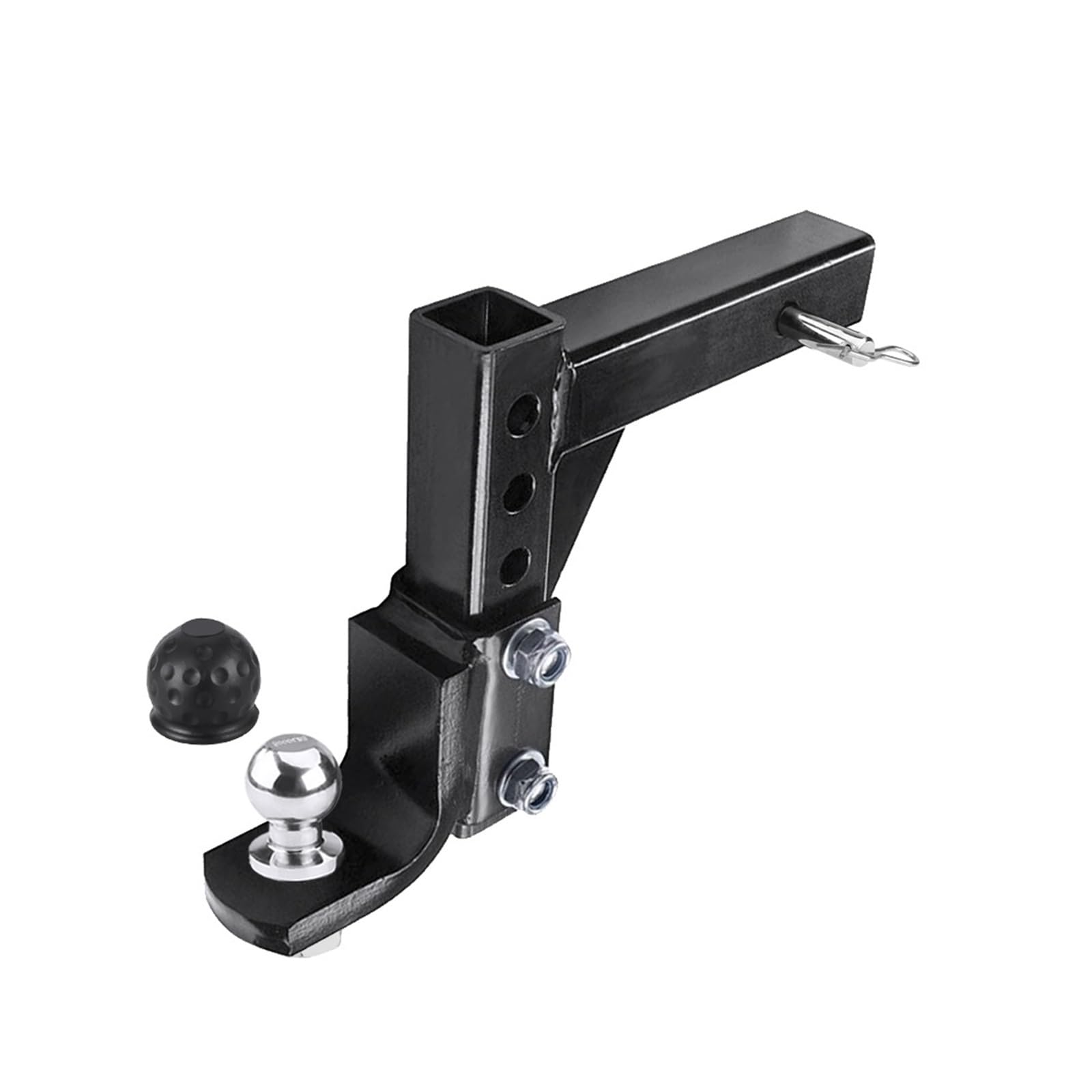Trailer Hitch, 10" Adjustable 4 Level Trailer Drop Hitch Ball Mount Tow for 2" Receiver with 50mm RV Parts Camper Caravan Accessories