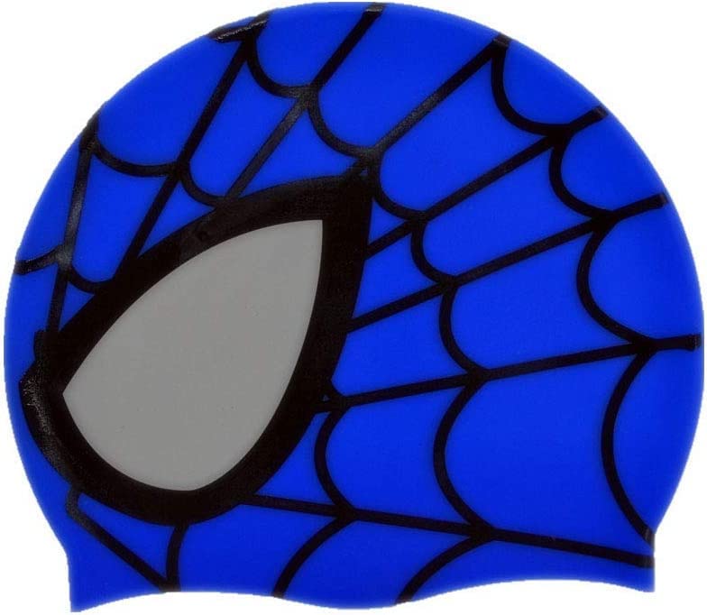 El Regalo Kids Spiderman Swimming Caps for Girls & Boys - Silicone Swimming Hat for Girls Boys Waterproof Bathing Caps for Long & Short Hair (Blue Spiderman Cap) (B0BYXHQ1T8) Amazon Price History, Amazon Price Tracker