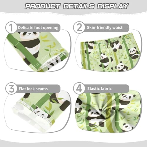 Pandas Shoots Girls' Leggings Toddler Doodles Kids Yoga Pants Dance Active Tights 4T3