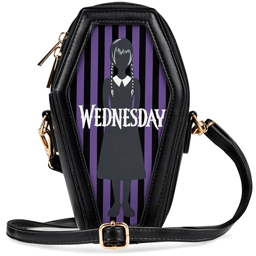 wednesday crossbody bag for girls teens women fanny pack with detachable straps sling bag gothic mini backpack for travel fashion cosplay gifts