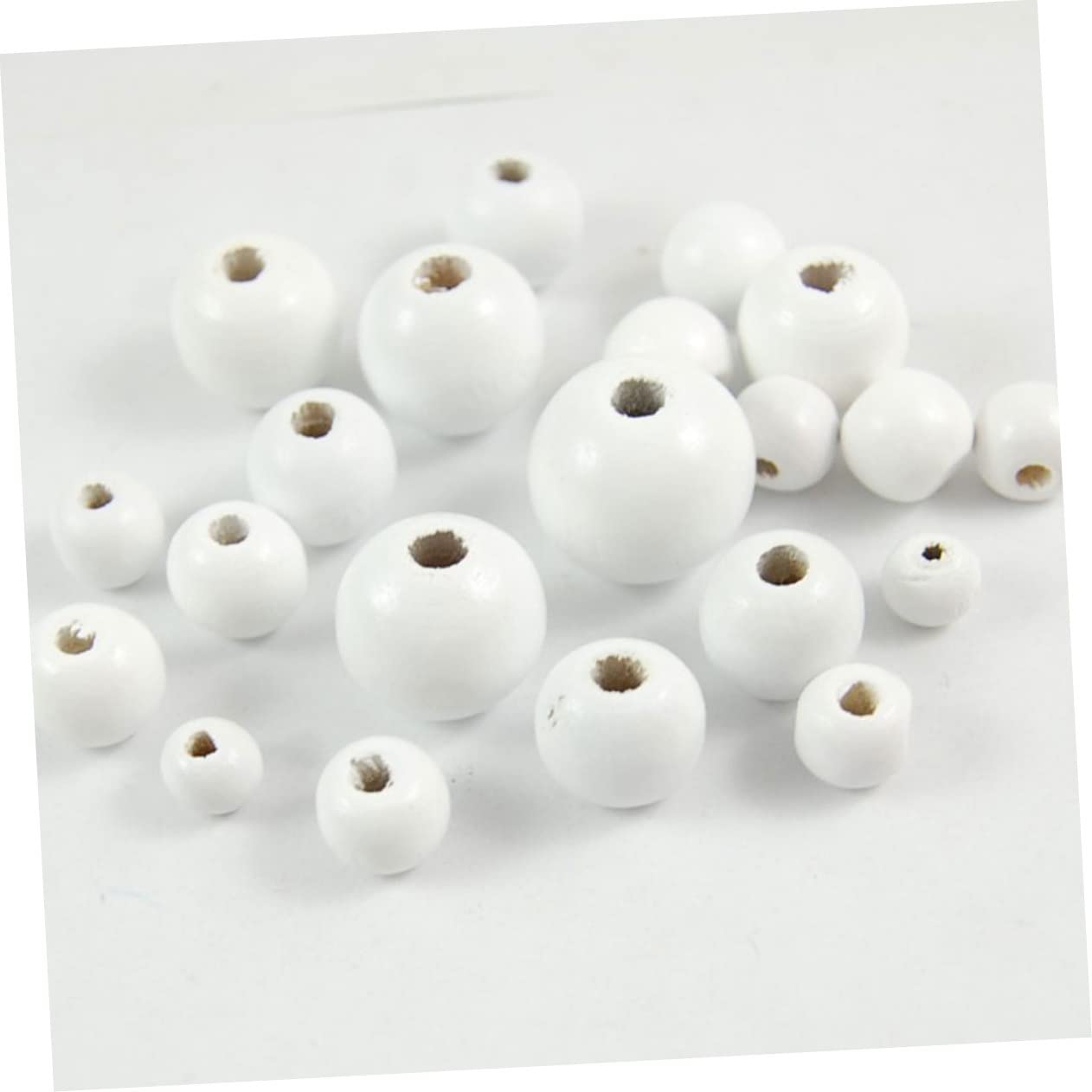 Cuentas de Madera Redondas Color Marfil 14mm 500 Piezas para Manualidades