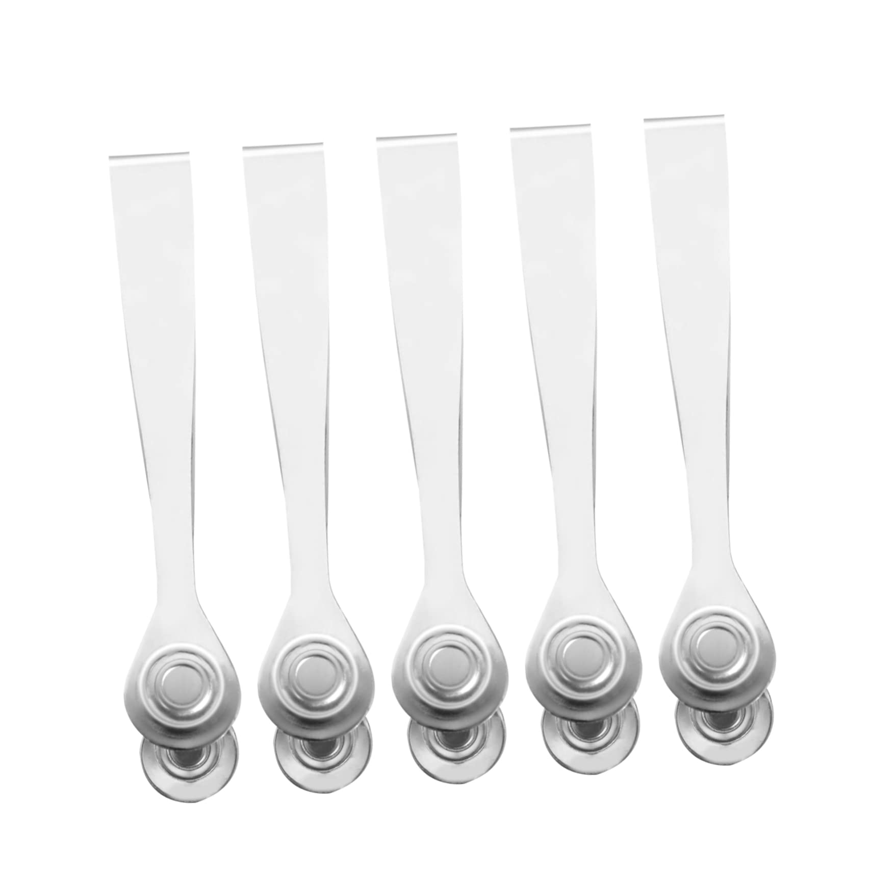 Cabilock 5 Pcs Stainless Steel Food Tongs Round Head Serving Clip for Kitchen Bbq Parties and Events for Ice Sugar and Food Serving Long Handles for Safe Use
