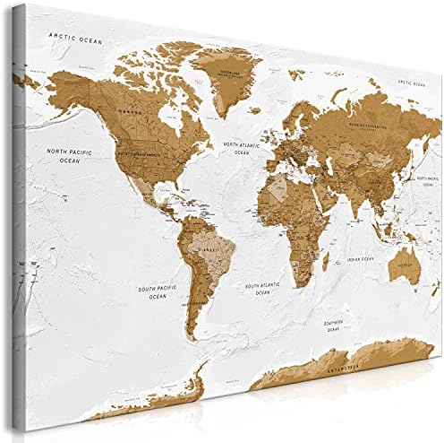 murando Canvas Wall Art 120x80 cm / 48"x32" 3 pcs. Non-woven Canvas Prints Image Framed Artwork Painting Picture Photo Home Decoration - world map card art Art k-A-0107-b-m
