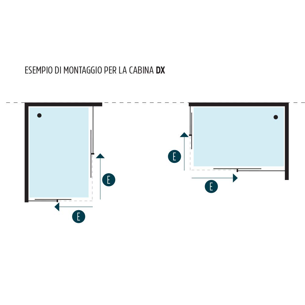 Ogomondo Box Doccia Corner Due Ante Cristallo Serigrafato (1, 76.5-79.5x76.5-79.5xh185 cm Serigrafato)