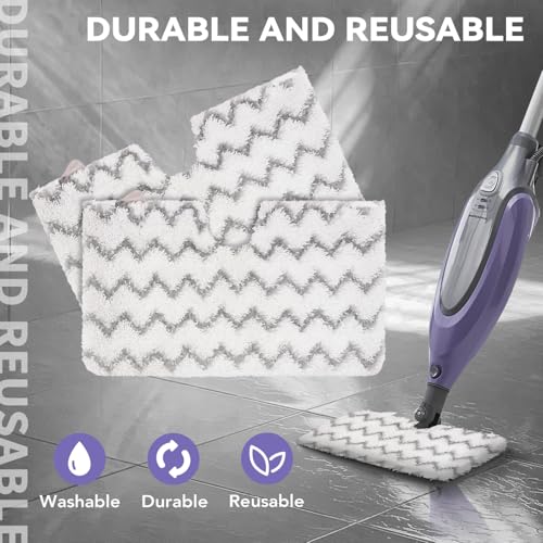 Image of S3501 For Shark Steam Pocket Mop Pads: Washable Replacement Pads For Shark Steam Pocket Mop S3601D S3601 S3801CO S3901 S3550 SE450