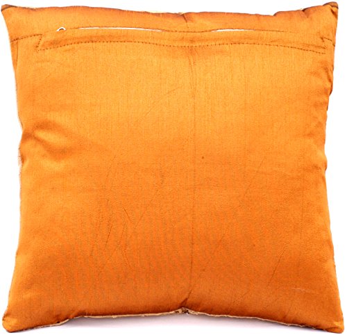 Golden Indische Seide Deko Kissenbezüge 40 cm x 40 cm, Extravaganten Kamel Design für Sofa & Bett Dekokissen… – Bild 3