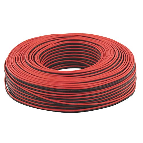 WITTKOWARE Flachleitung (Zwillingslitze), Adernfarben rot/schwarz, 2x1,50mm², Kabellänge 100m