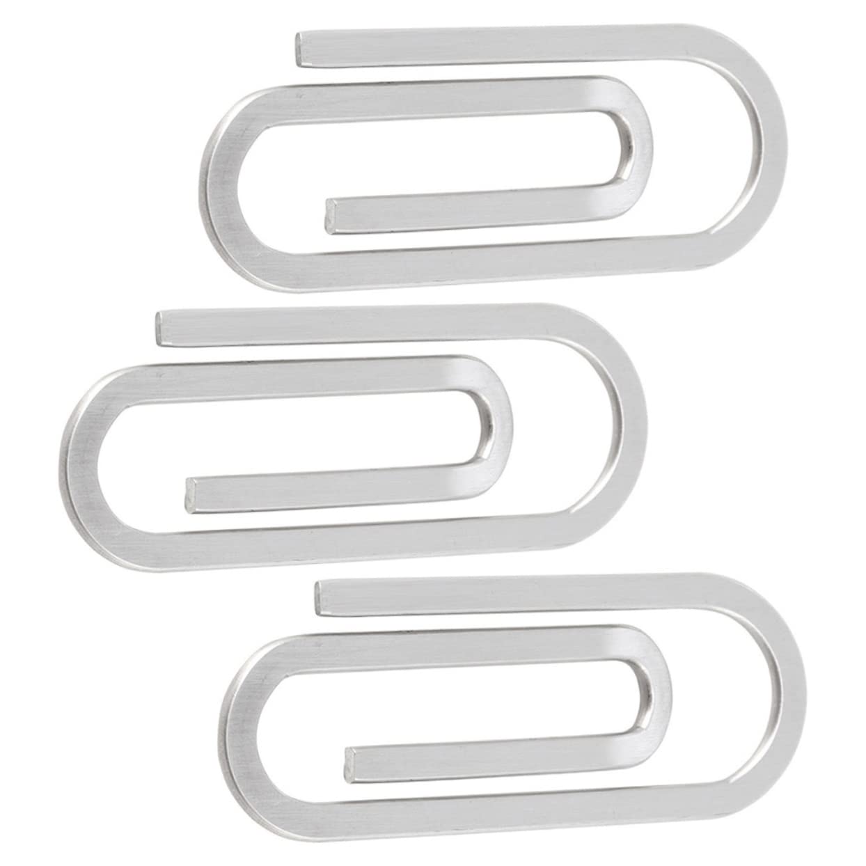 DOITOOL 5 Set Fermacarte Inossidabile Clip Per Documenti E Fermasoldi Pratici E Resistenti Per Ufficio E Casa 3 Pezzi * 5