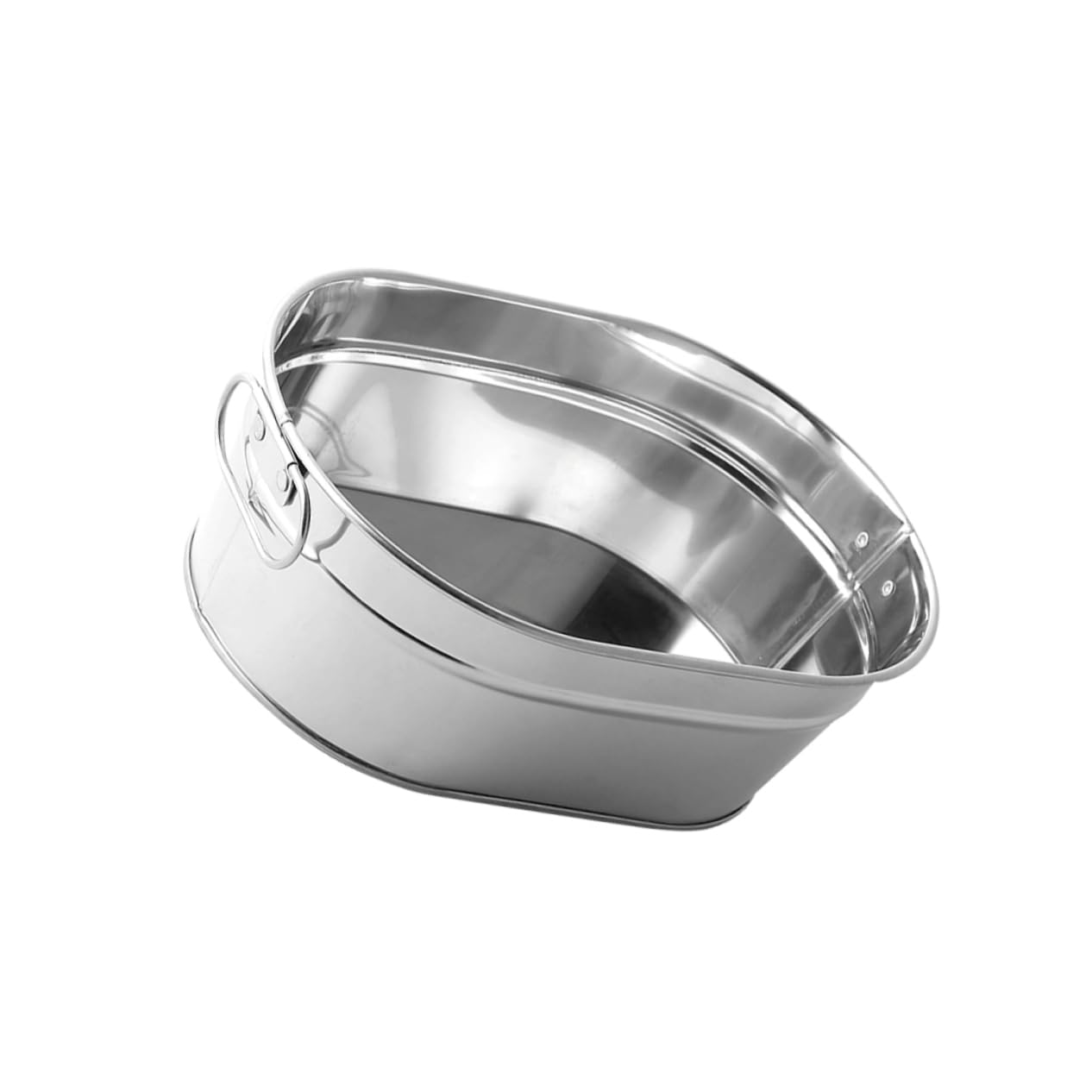 SOLUSTRE Creative Stainless Steel Fries Bucket for Snacks Fried Chicken Portable Storage Barrel for Restaurant Bar and Home Use Design