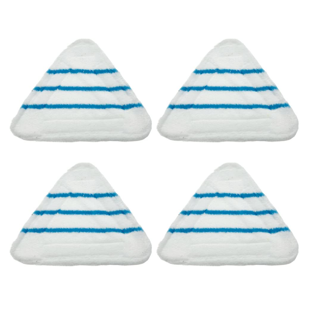 Ameble 4PCS Washable Microfiber Replacement Mop Pads, Floor Cloths for Steam Mop, Cleaning Pads for Hardwood, Tile, Laminate