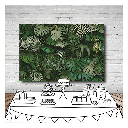 Fondo Fotográfico con Hojas Verdes 8x6 ft para Estudio miniatura 2