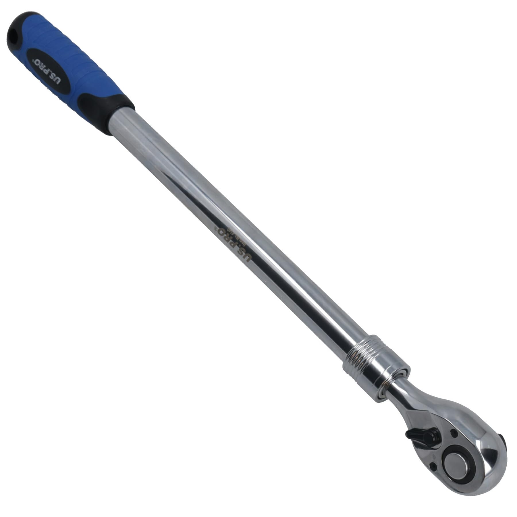 Ab Tools Chrome 1/2" Drive Extendable Ratchet 18-24" (460Mm-610Mm) Socket Driver By Us-Pro At315