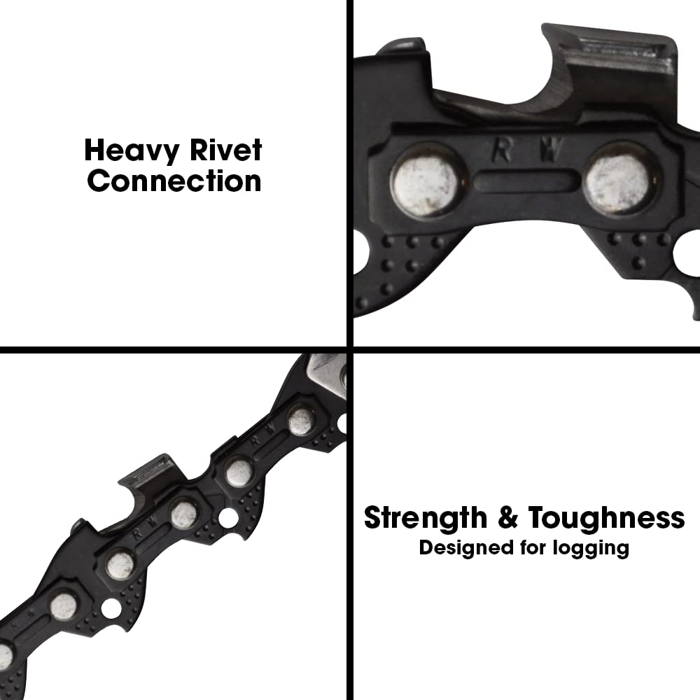 Catena Per Motosega Semi Scalpello Da 10 Pollici. 050 3/8 LP 39DL Per Echo Poulan Confezione Da 3 E Barra Di Guida Da 1 Pezzo - Foto 10