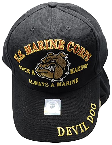 Gorra negra ajustable bordada United States Marine Corps miniatura 2