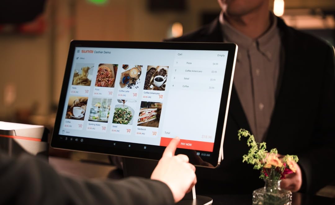 Geon SUNMI D3 PRO - Registratore di Cassa Touchscreen - Sistema POS con Schermo Tattile 15.6" FHD - Android 13 - Connessione Wi-Fi e Bluetooth - Cassa Professionale per Ristoranti e Negozi