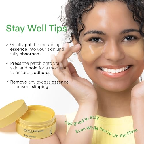 Image of Terez & Honor Under Eye Patches - 180 Pcs Korean Self Care Hydrogel Eye Masks for Puffy Eyes, Dark Circles, Fine Lines, Wrinkles & Undereye Bags - Radiant Eyes Trio with Caffeine, Collagen & Vitamin C