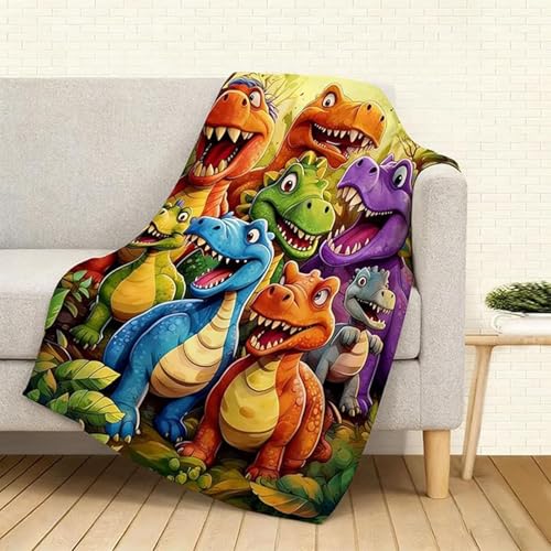 Manta de dinosaurio para tardes de cine en el sofá de casa 6