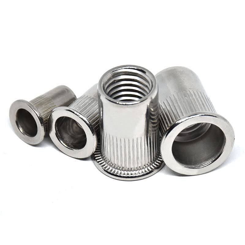 AS Trader (Pcs-15) M12x25 mm Blind Rivet Nut Insert Nutsert Carbon Steel Imported Export Quality | Flat Head Threaded Rivet Nut Furniture for Elevators Automobiles Switches-image-3
