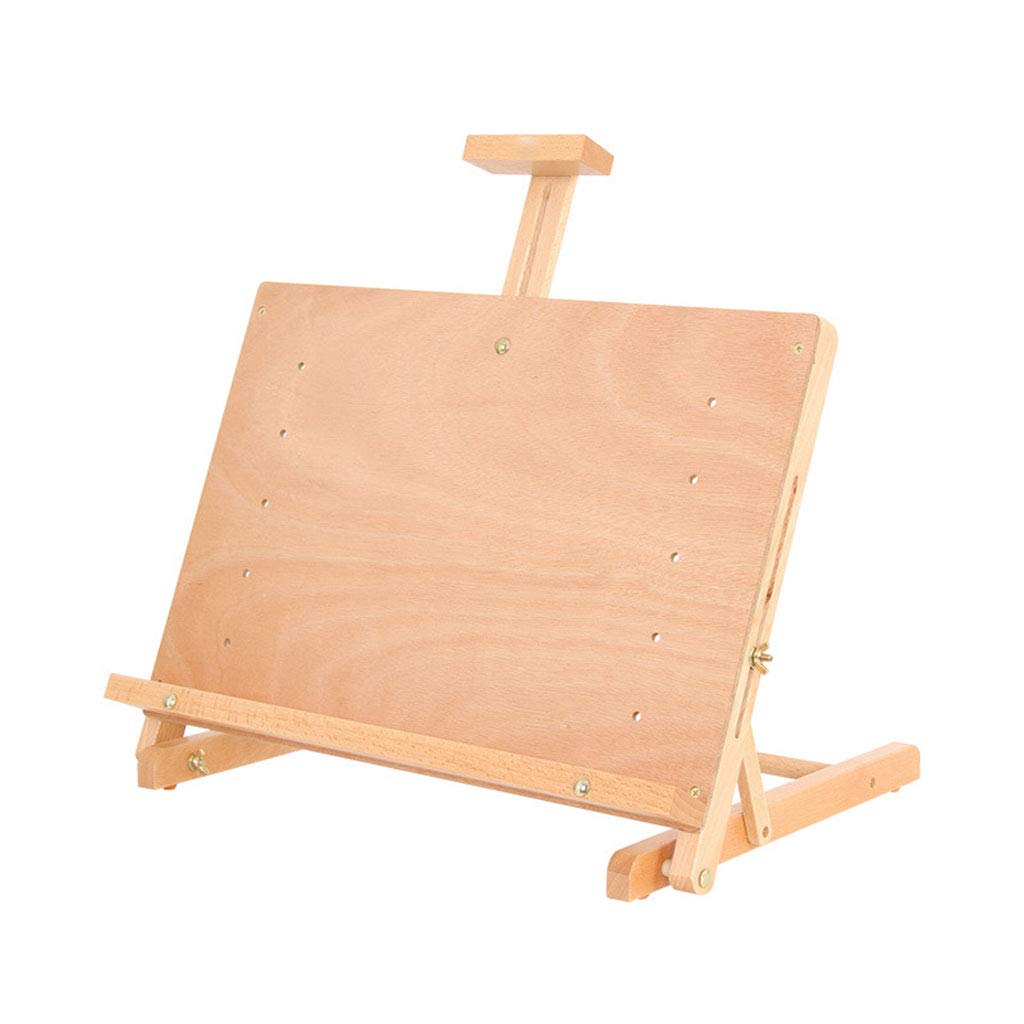 CWCQGH Display Easel Drawing Board Tabletop 's Easel Folding Sketching Table Can Adjust Watercolor Frame