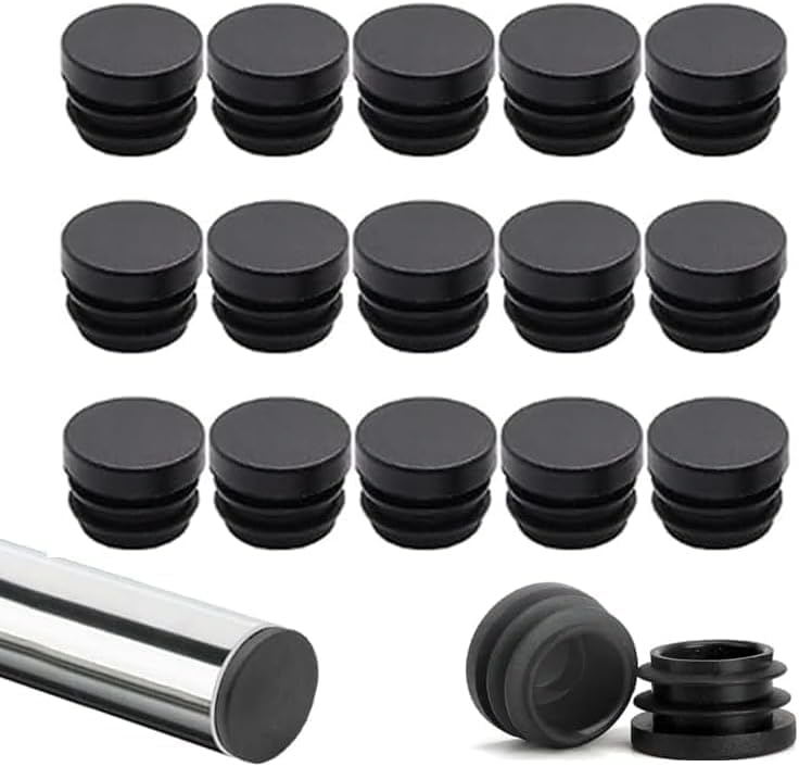 10 Tappi Copritubo In Gomma PVC Neri – Diametri 6-63 Mm, Fondo Chiuso