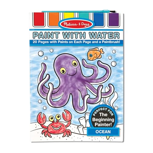 Image of Melissa & Doug Paint With Water Activity Book - Ocean (20 Pages)
