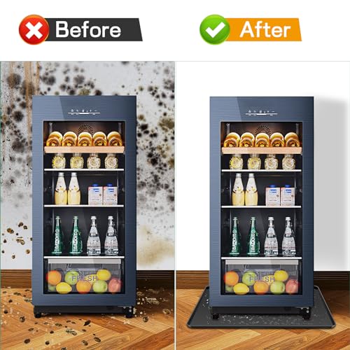 image for ieesspd Mini Fridge Silicone Mat,24''x24''x0.5''-Fridge Drip Tray Conc