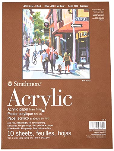 Strathmore Acrylic Paper Pad 9"X12"-10 Sheets -430900 - Image 7