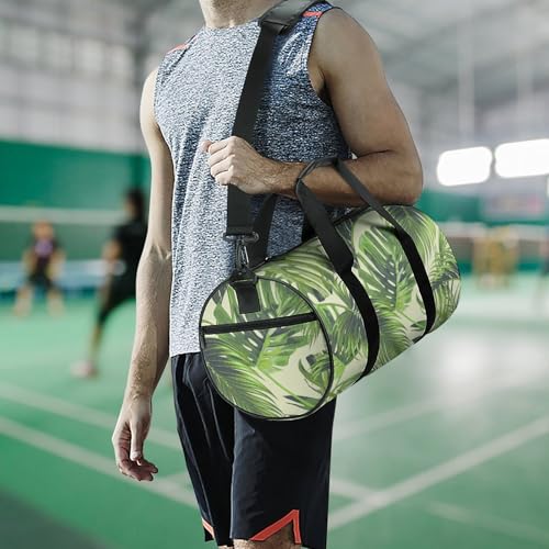 Sac week-end feuilles de palmier au design de voyage