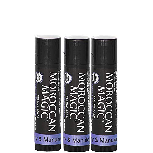 Moroccan Magic Organic Elderberry & Manuka Honey Lip Balm | Made with Natural Cold Pressed Argan and Essential Oils Lip