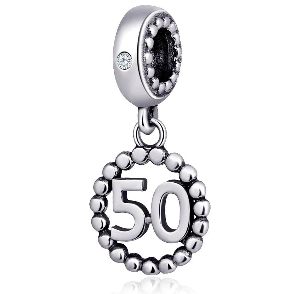 Pandora Bracelet Charms 50th Birthday 50 Anniversary Birthday