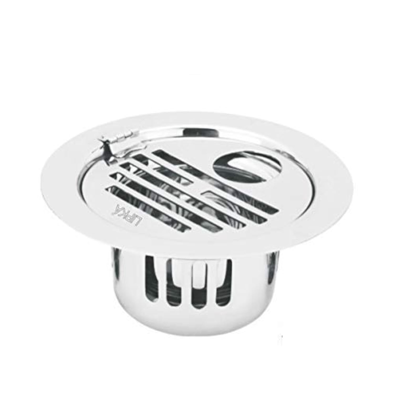 LIPKA Golden Classic Jali Round Flat Cut Floor Drain |304-Grade Stainless Steel |5 x 5 Inches| with Cockroach Trap, Hinge & Hole| (B083RBXW47) Amazon Price History, Amazon Price Tracker