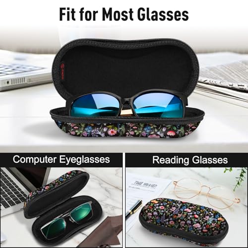 Image of FINTIE Sunglasses Case, Hard EVA Shell Shockproof Sport Glasses Case with Metal Carabiner Travel Zipper Eyeglasses Holder