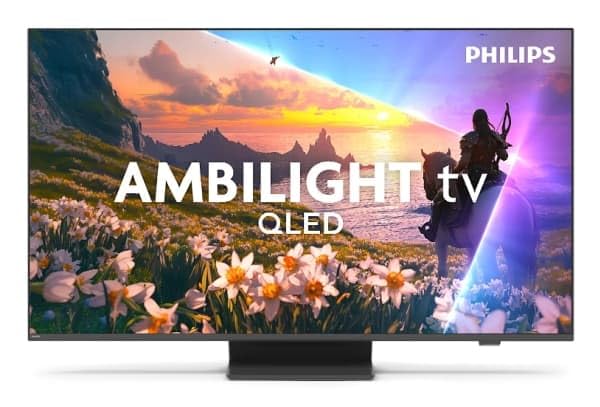 Philips Ambilight 55PUS8600 4K QLED Smart TV, écran de 55 ", avec Moteur P5 Perfect Picture Engine Ultra HD, Titan OS, Dolby Vision et Dolby Atmos