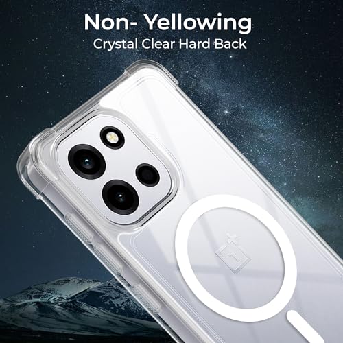 Image of A rtistque Clear Back Cover Case for OnePlus Nord 6 / CE 6 5G | Compatible with Mag-Safe | Premium Cover | Shockproof TPU Bumper | Slim Protective Design | OnePlus Nord 6 Back Cover - Transparent