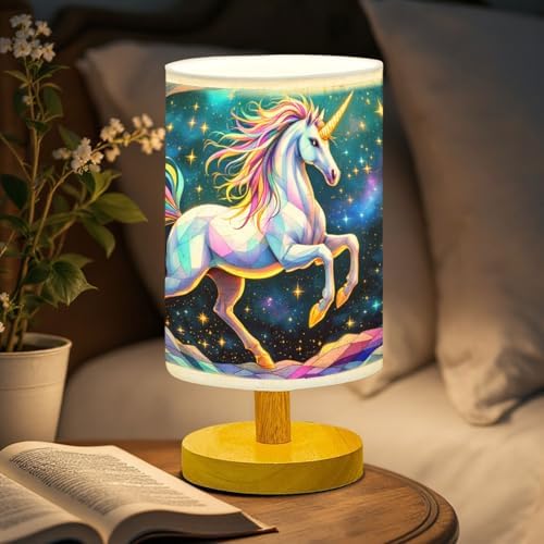 Unicorn Table Lamp LED 3-Color Pressed Bedside, Unicorn Shade Lam...