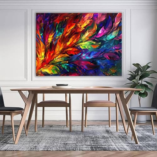 Impression sur toile haut de gamme 60x80cm avec tableau abstrait moderne - 4