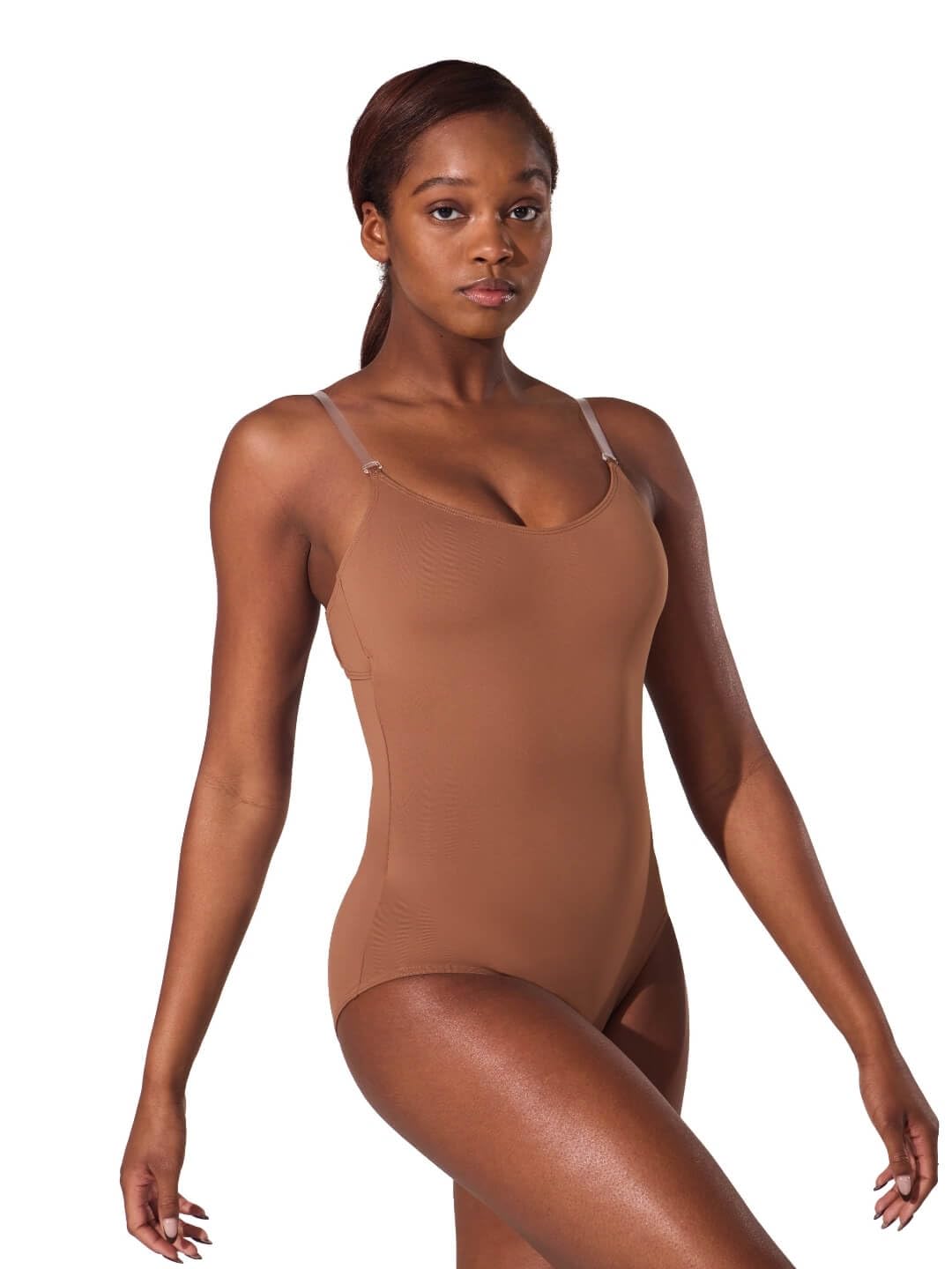 Capezio Women's Camisole Leotard with BraTek, Mocha, Small