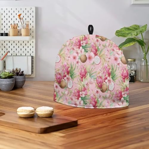 Image of Hawaiian Large Tea Cozy for Teapot Coconut Print Extra Thick Tea Pot Cover Home Kitchen Decoration Insulated Teapot Cozy Dust Kitchen Accessories for Home Daily