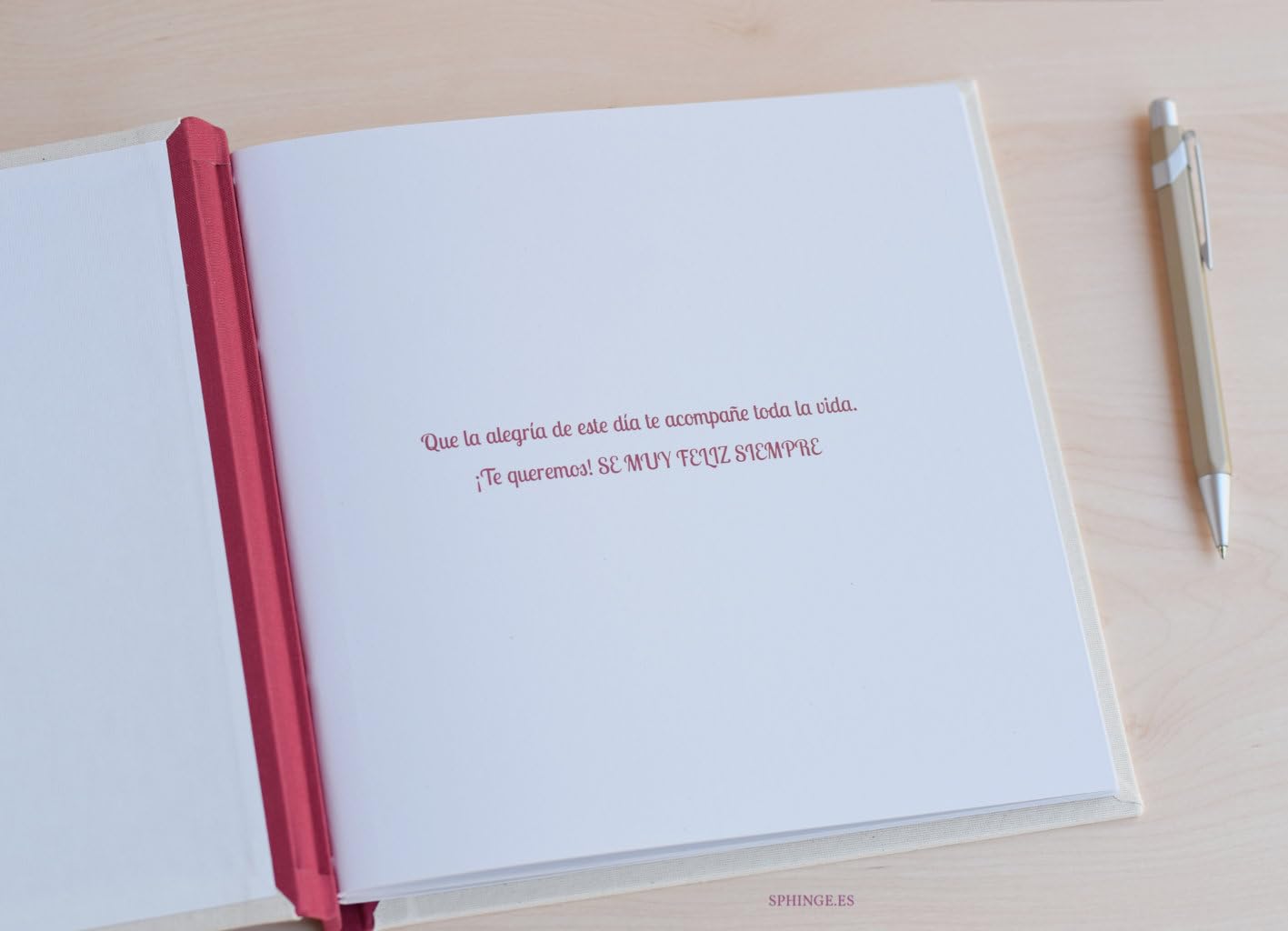 Sphinge Album de Fotos y firmas Personalizado | Portada + 1ª página | Boda Libro de Comunión Visitas | 80 páginas 40 Hojas Tapa Dura | Hojas de Papel o cartulina para Pegar y Escribir | Artesanal